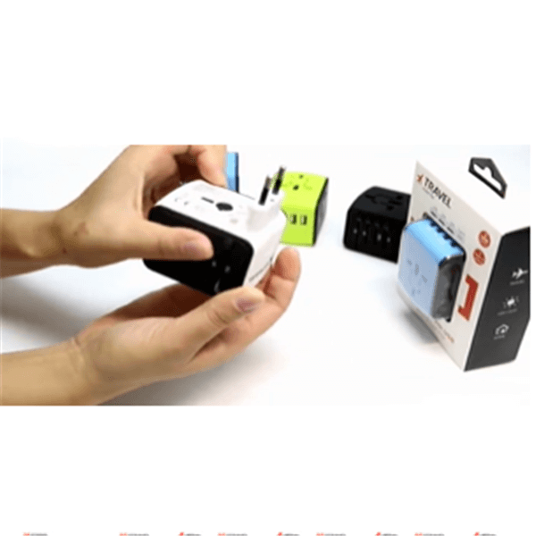 Multi-Function Travel Socket Universal Adapter with USB Charging