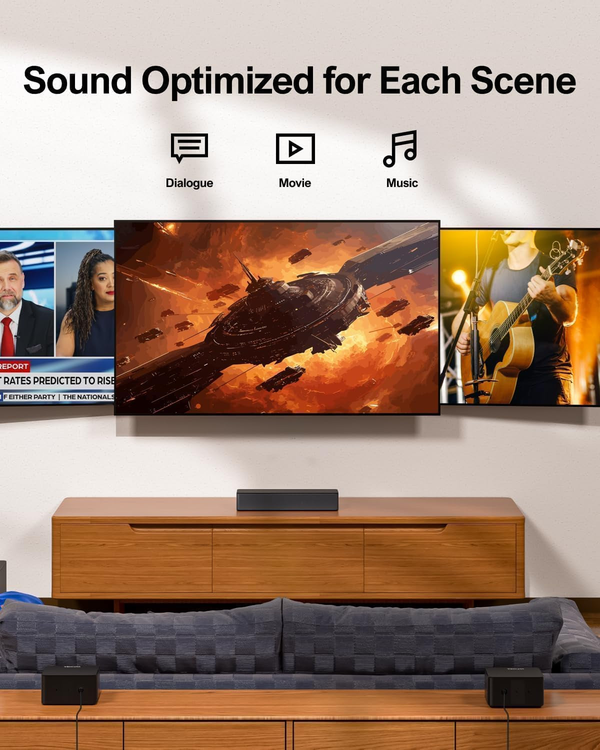 5.1 Sound Bar, 410W Dolby Atmos Surround Sound System with Subwoofer – Poseidon D60 (2025 New Version)