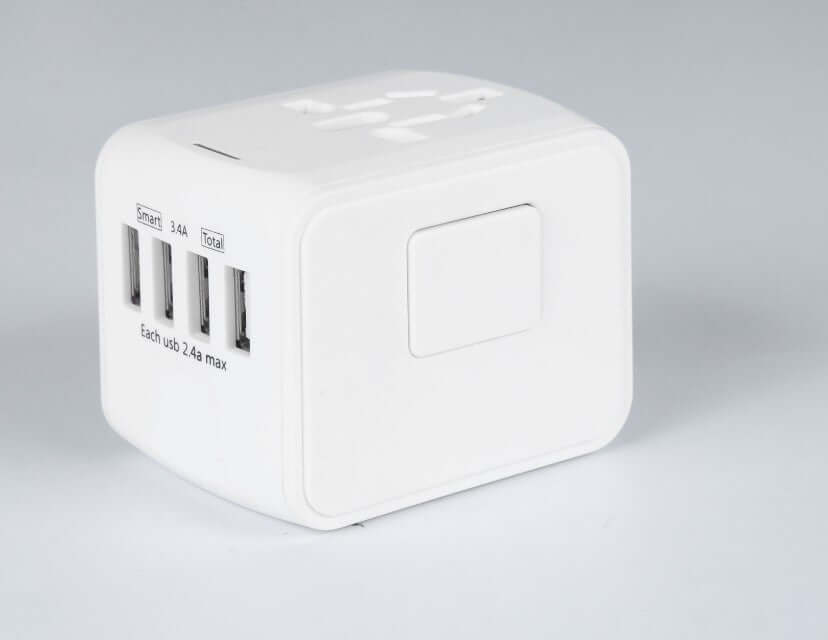 Multi-Function Travel Socket Universal Adapter with USB Charging