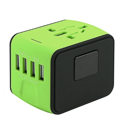 Multi-Function Travel Socket Universal Adapter with USB Charging