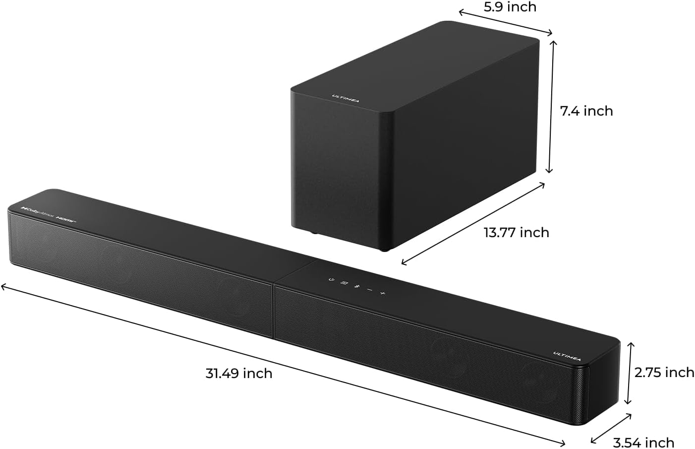 5.1CH Surround Sound Bar with Subwoofer – Dolby Atmos, 300W Home Theater System