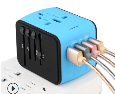 Multi-Function Travel Socket Universal Adapter with USB Charging