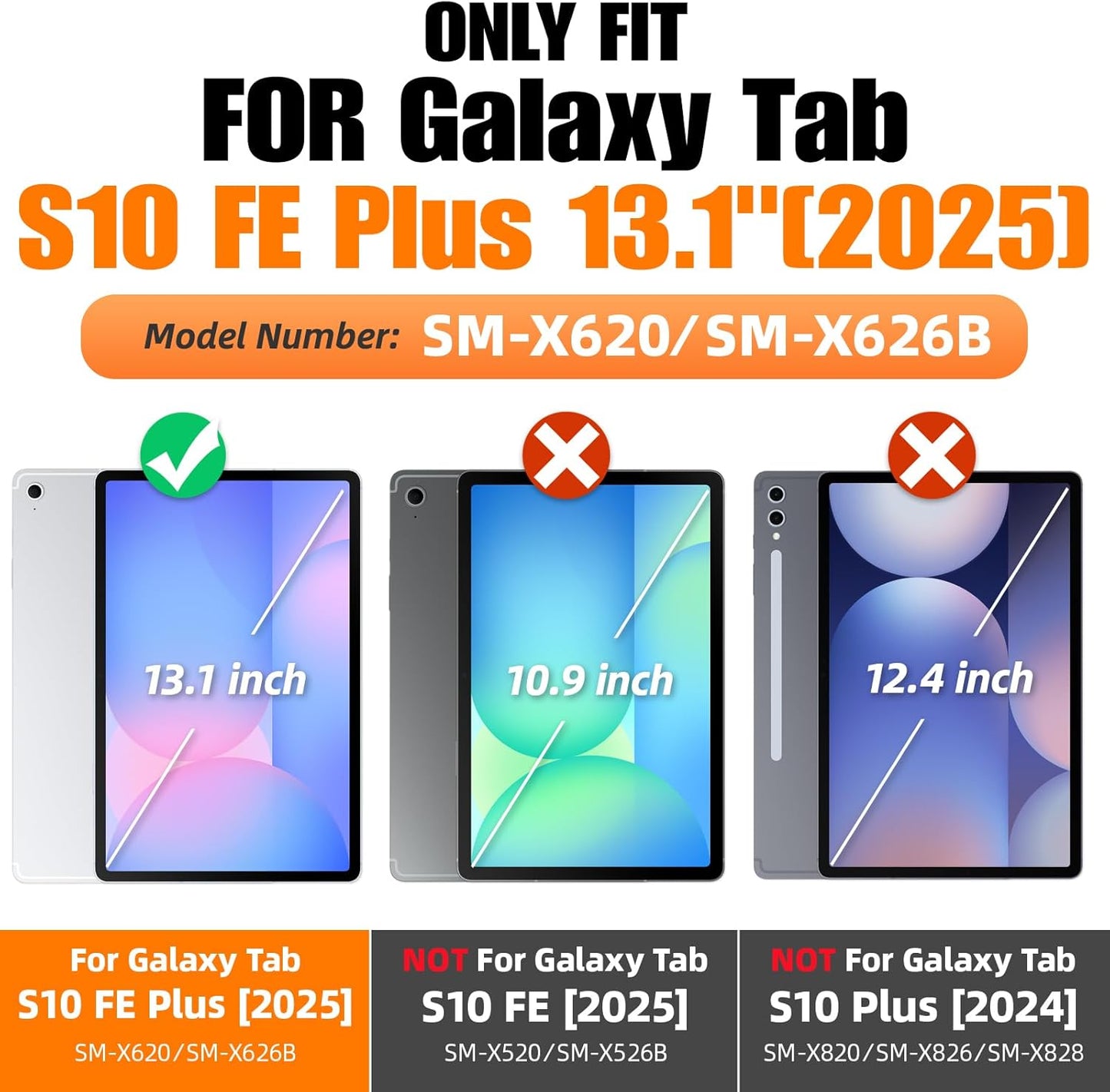 Galaxy Tab S10 FE+ Plus 13.1" 5G Tablet Case