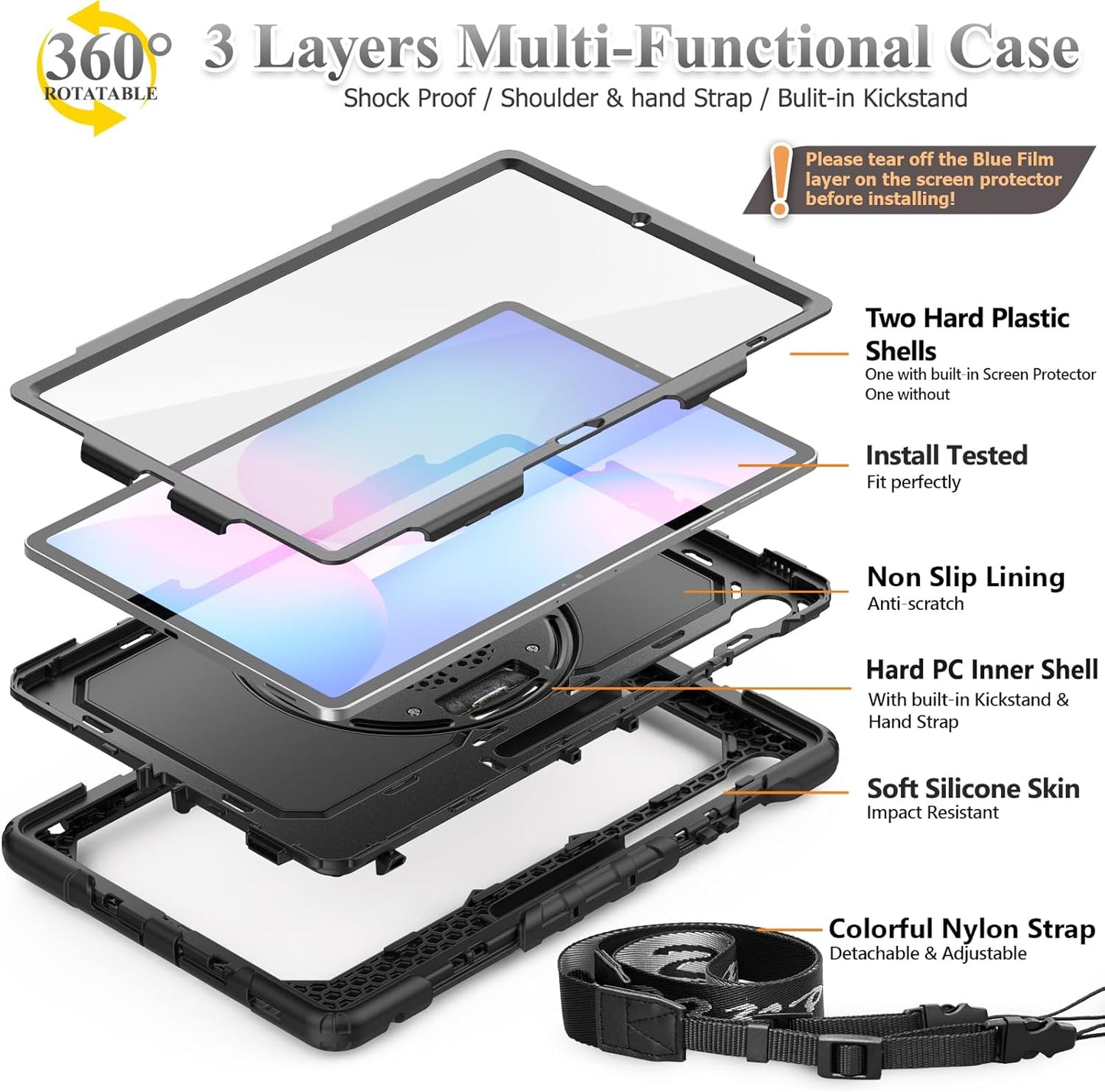 Galaxy Tab S10 FE+ Plus 13.1" 5G Tablet Case