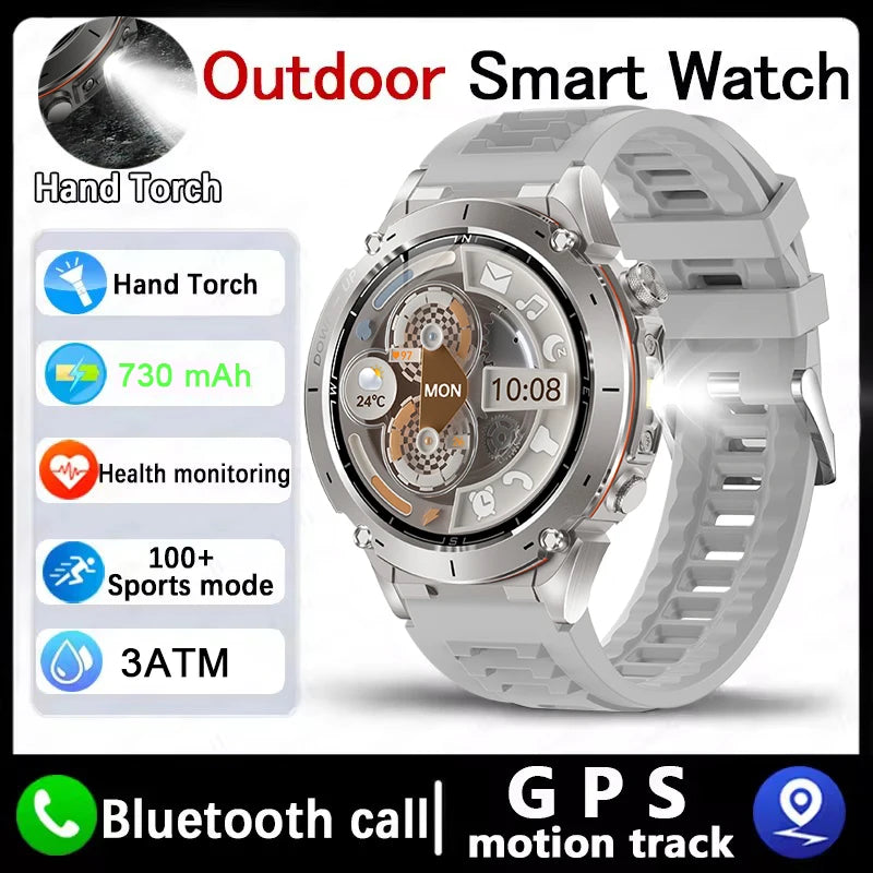 2025 Dual-Band GPS Outdoor Smartwatch – Professional 10ATM Waterproof Fitness Tracker