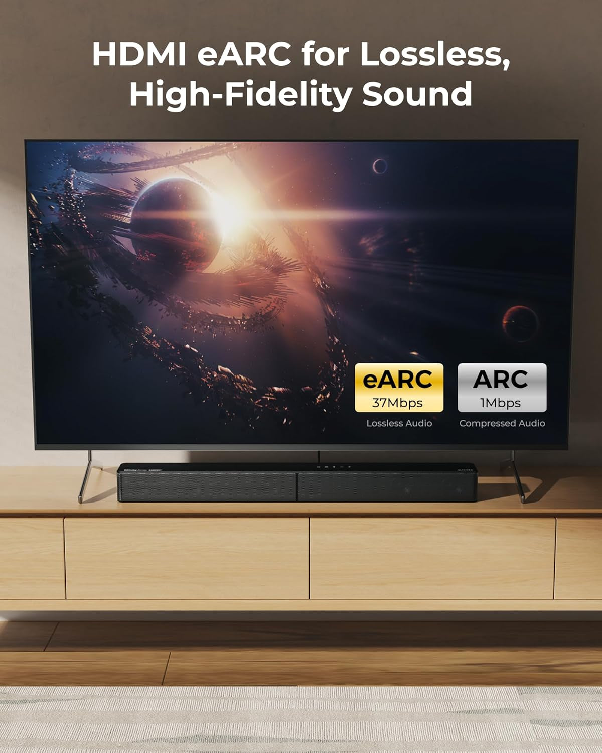 5.1CH Surround Sound Bar with Subwoofer – Dolby Atmos, 300W Home Theater System