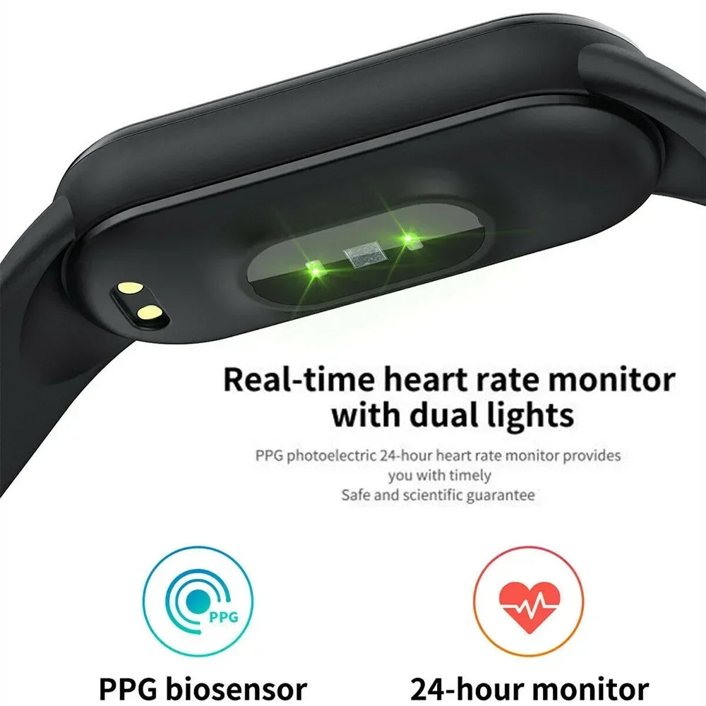 All-In-One M5 Watch: 1.2" Color Display, Fitness Step Counting, 10+ Sports, Call Reminder, Remote Shutter & Playback