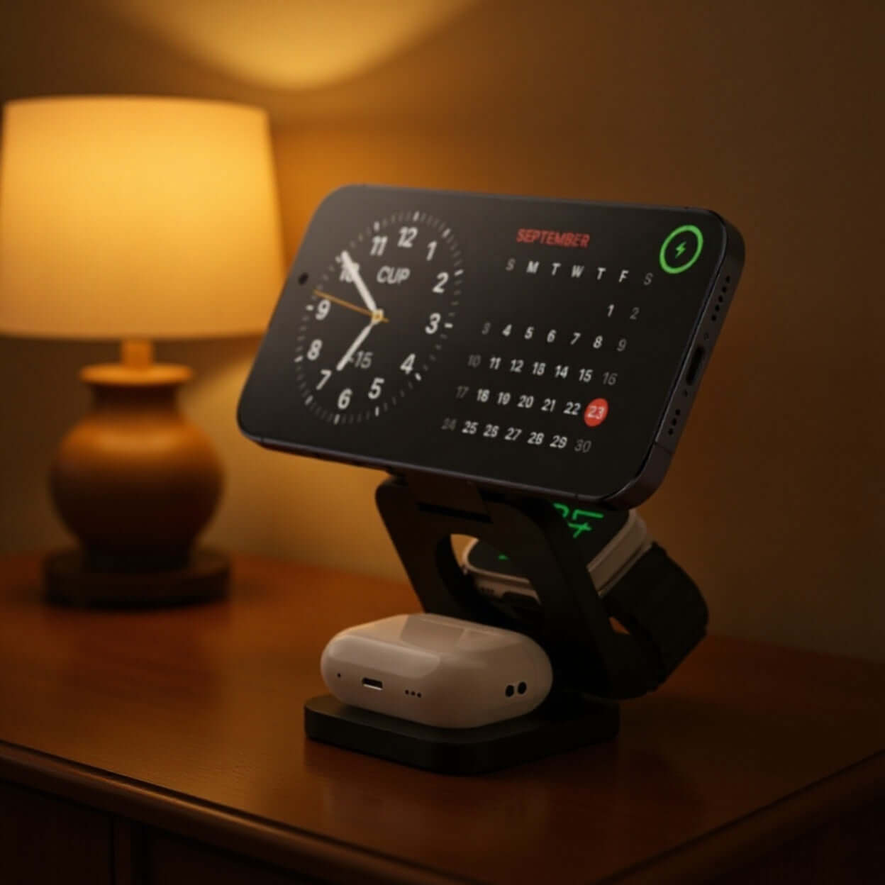 Fast Wireless Charger Magnetic Foldable 3-in-1 Charging Station