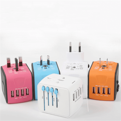 Multi-Function Travel Socket Universal Adapter with USB Charging