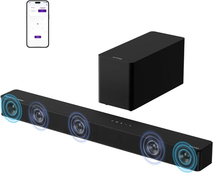 5.1CH Surround Sound Bar with Subwoofer – Dolby Atmos, 300W Home Theater System