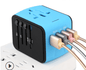 Multi-Function Travel Socket Universal Adapter with USB Charging