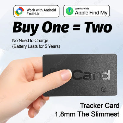Wallet Anti-Loss GPS Smart Tag | Slim Bluetooth Tracker for Wallets, Keys & Luggage