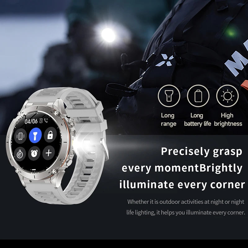2025 Dual-Band GPS Outdoor Smartwatch – Professional 10ATM Waterproof Fitness Tracker