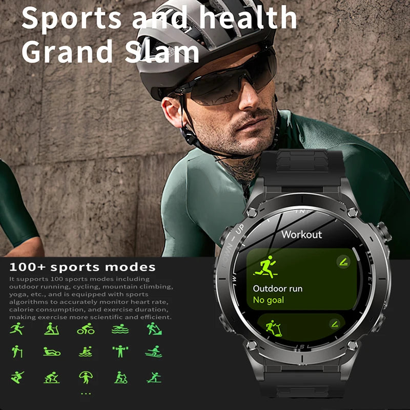 2025 Dual-Band GPS Outdoor Smartwatch – Professional 10ATM Waterproof Fitness Tracker