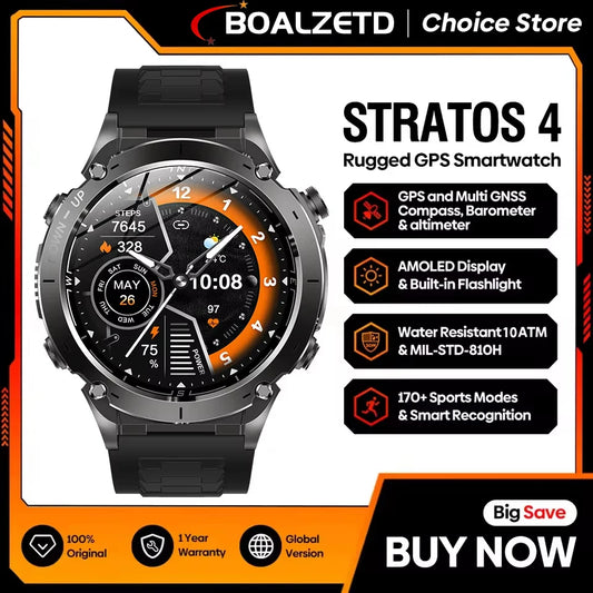 2025 Dual-Band GPS Outdoor Smartwatch – Professional 10ATM Waterproof Fitness Tracker