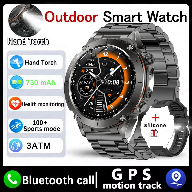 2025 Dual-Band GPS Outdoor Smartwatch – Professional 10ATM Waterproof Fitness Tracker