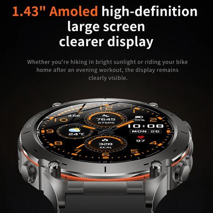 2025 Dual-Band GPS Outdoor Smartwatch – Professional 10ATM Waterproof Fitness Tracker