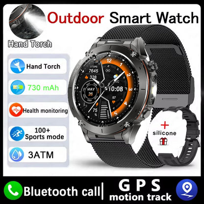 2025 Dual-Band GPS Outdoor Smartwatch – Professional 10ATM Waterproof Fitness Tracker