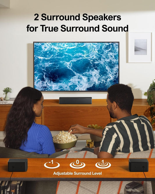 5.1 Sound Bar, 410W Dolby Atmos Surround Sound System with Subwoofer – Poseidon D60 (2025 New Version)