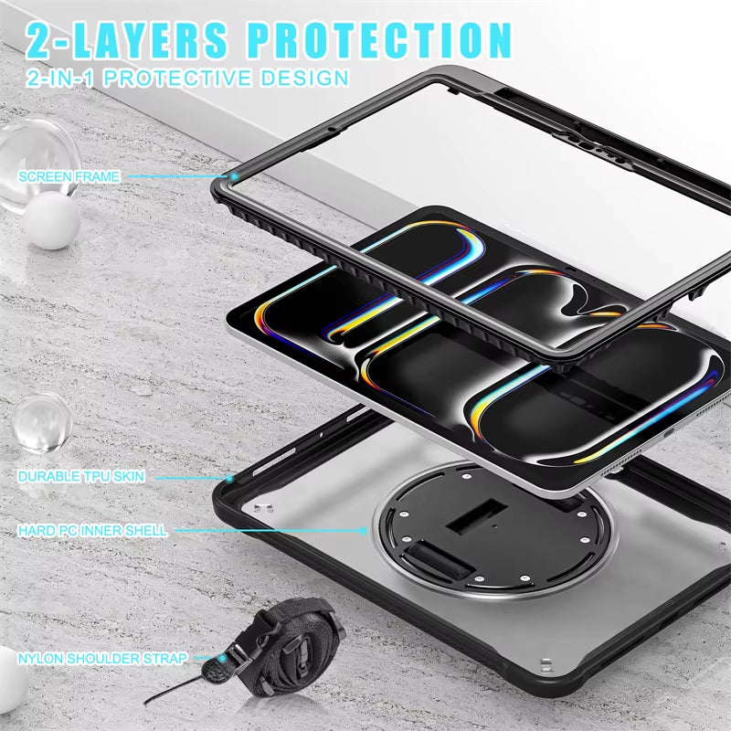 Shockproof iPad Case with Strap