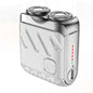 Portable Rotary Dual Ring Electric Shaver – Mini Travel Rechargeable Razor