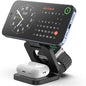 Fast Wireless Charger Magnetic Foldable 3-in-1 Charging Station